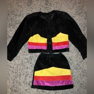 VINTAGE genuine leather two piece toddler set